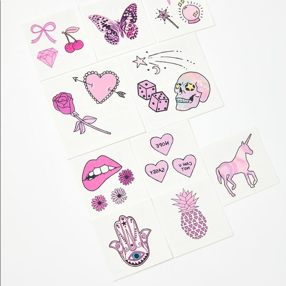 Fall Clearence Sale - INKED by Dani Pretty In Pink Temporary Tattoo - Picture 2 of 3